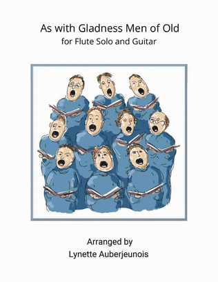 As with Gladness Men of Old - Flute Solo with Guitar Chords