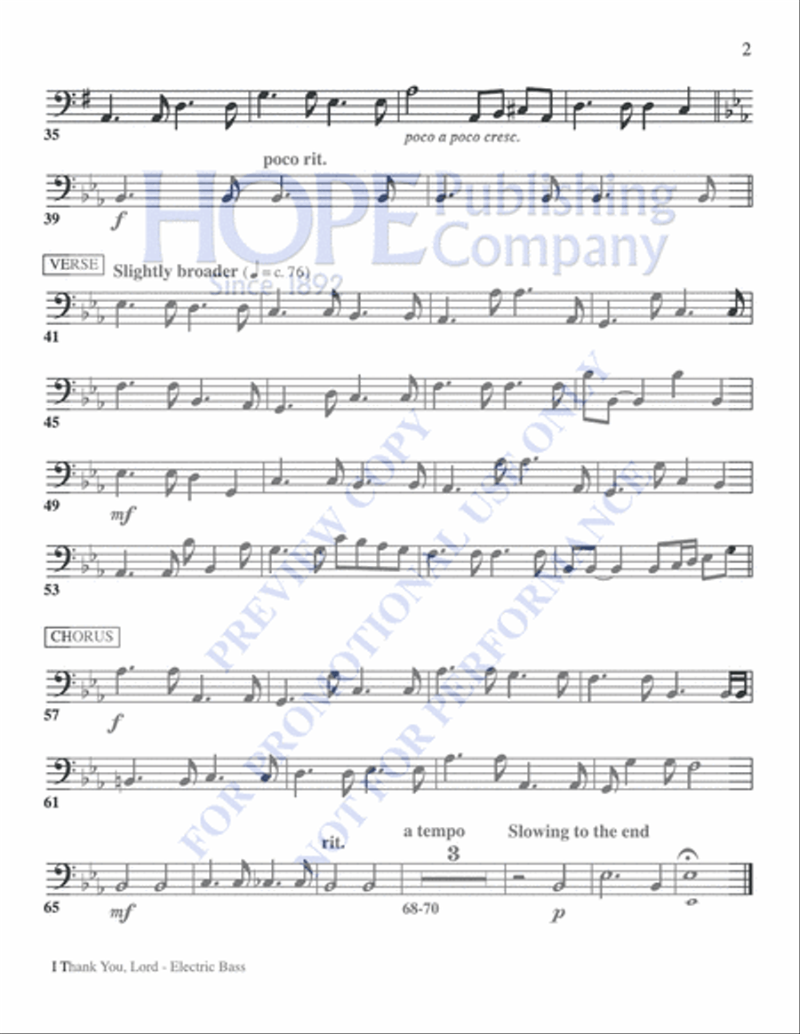I Thank You, Lord I Thank You, Lord Choir scores gallery preview page 3