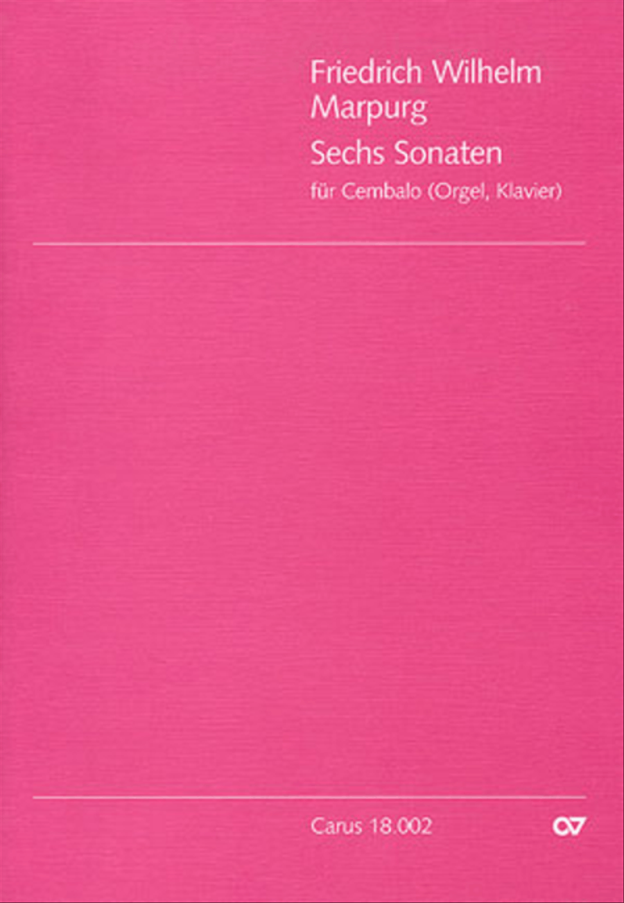 Marpurg: Sechs Sonaten (1756) Collection / Songbook scores gallery preview page 1