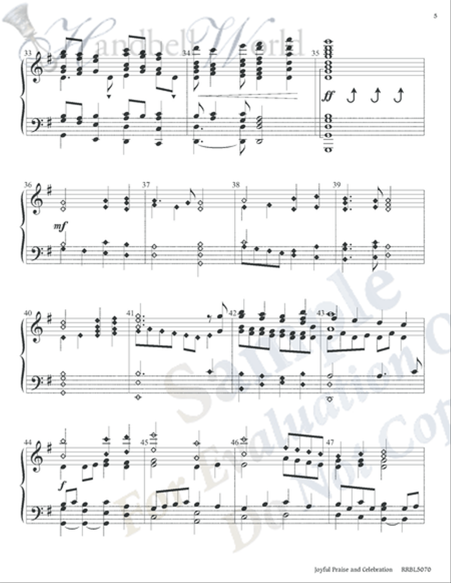 Joyful Praise and Celebration 5-Octaves scores gallery preview page 4
