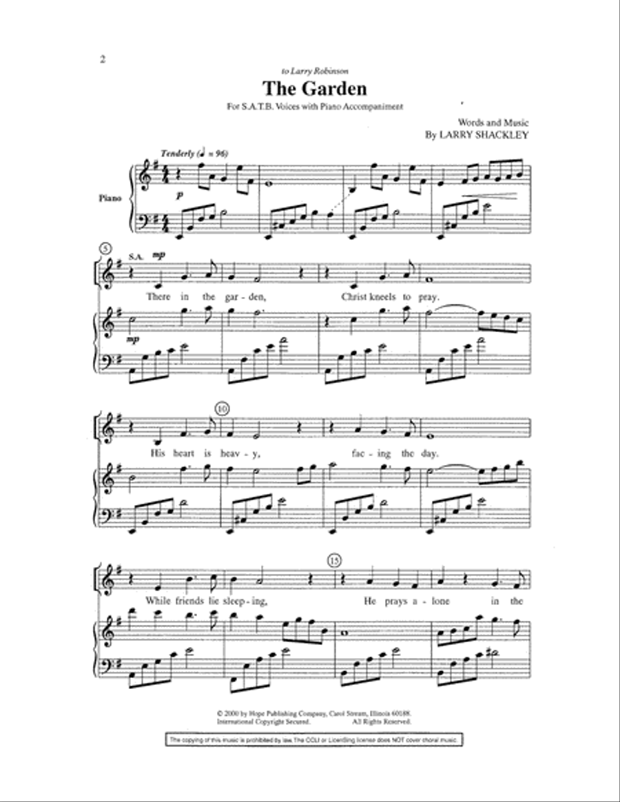 The Garden The Garden Choir scores gallery preview page 2