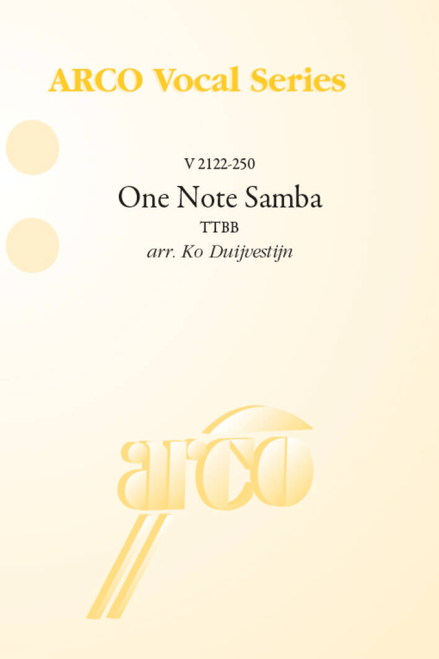 One Note Samba One Note Samba TTBB scores gallery preview page 1