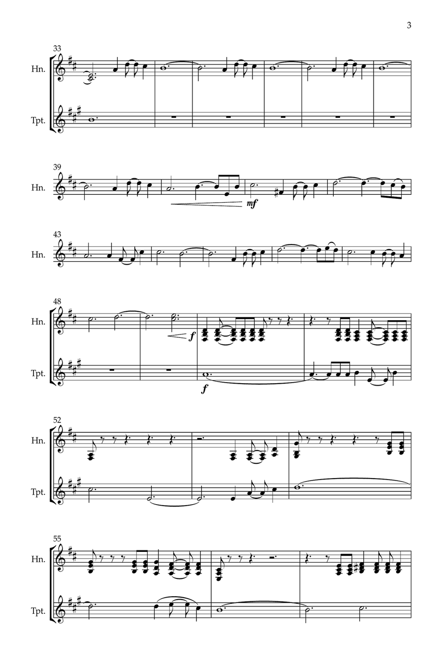 Run Free Brass Duet scores gallery preview page 3