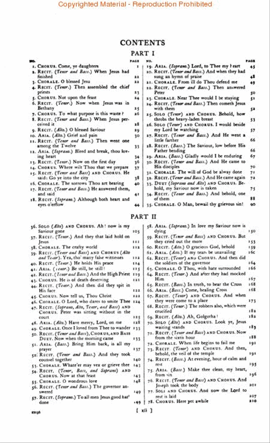St. Matthew Passion 4-Part scores gallery preview page 2