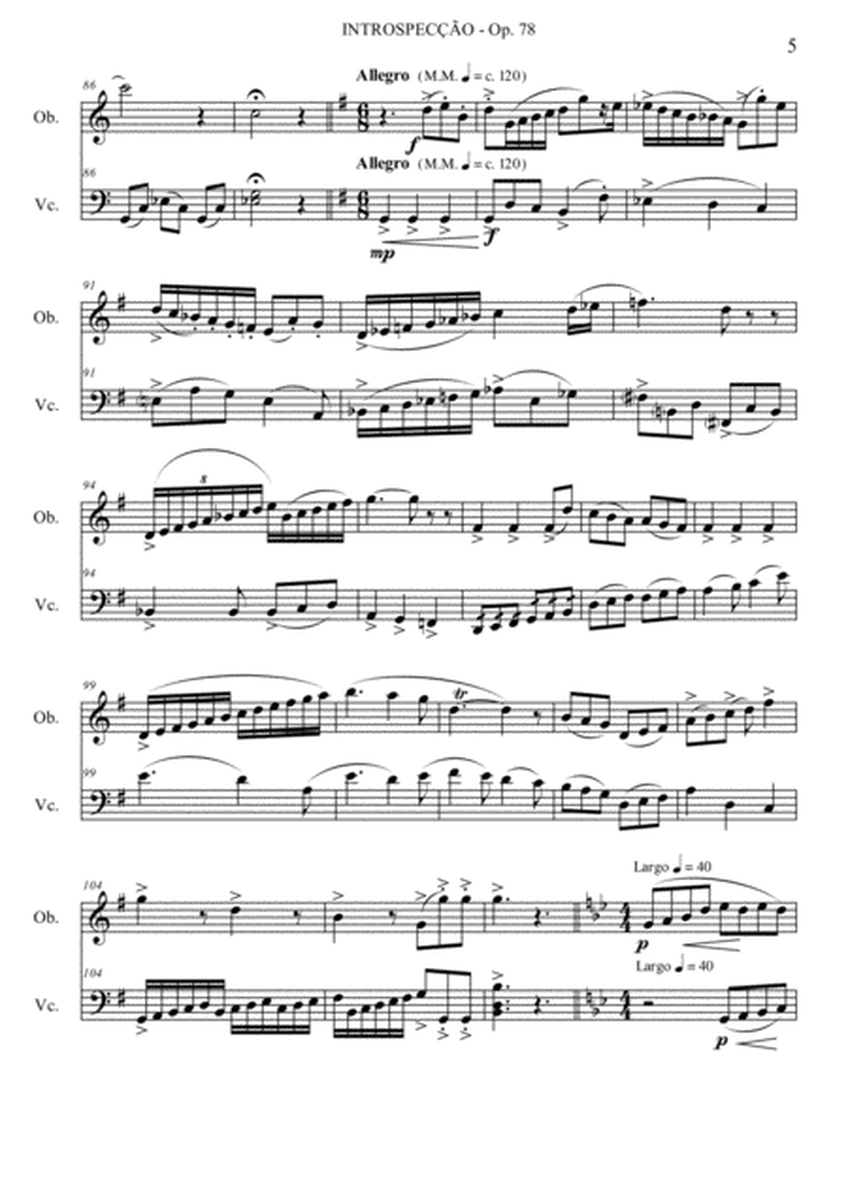 Introspecção (Sonata for oboe and cello) Op. 78 image number null