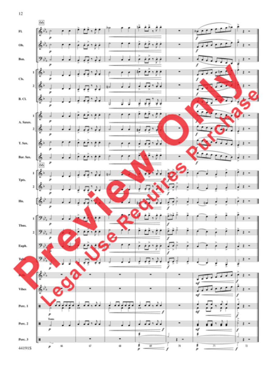 Fireball! Concert Band scores gallery preview page 13