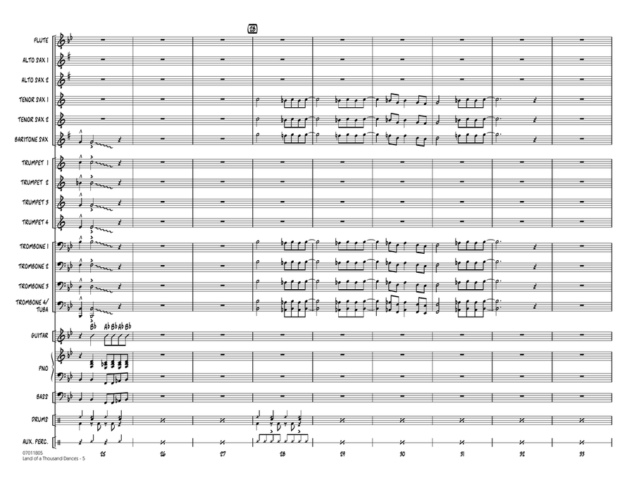 Land Of A Thousand Dances - Full Score Jazz Ensemble scores gallery preview page 5