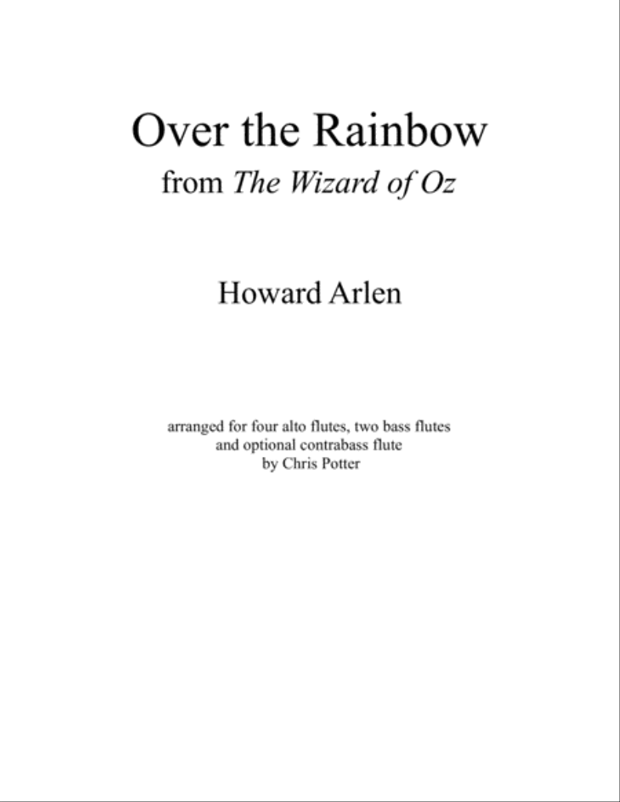Over The Rainbow (from The Wizard Of Oz) Small Ensemble scores gallery preview page 1