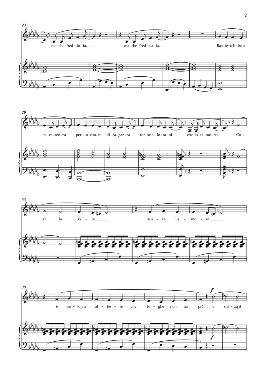 Ma Che Freddo Fa Piano, Vocal scores gallery preview page 2