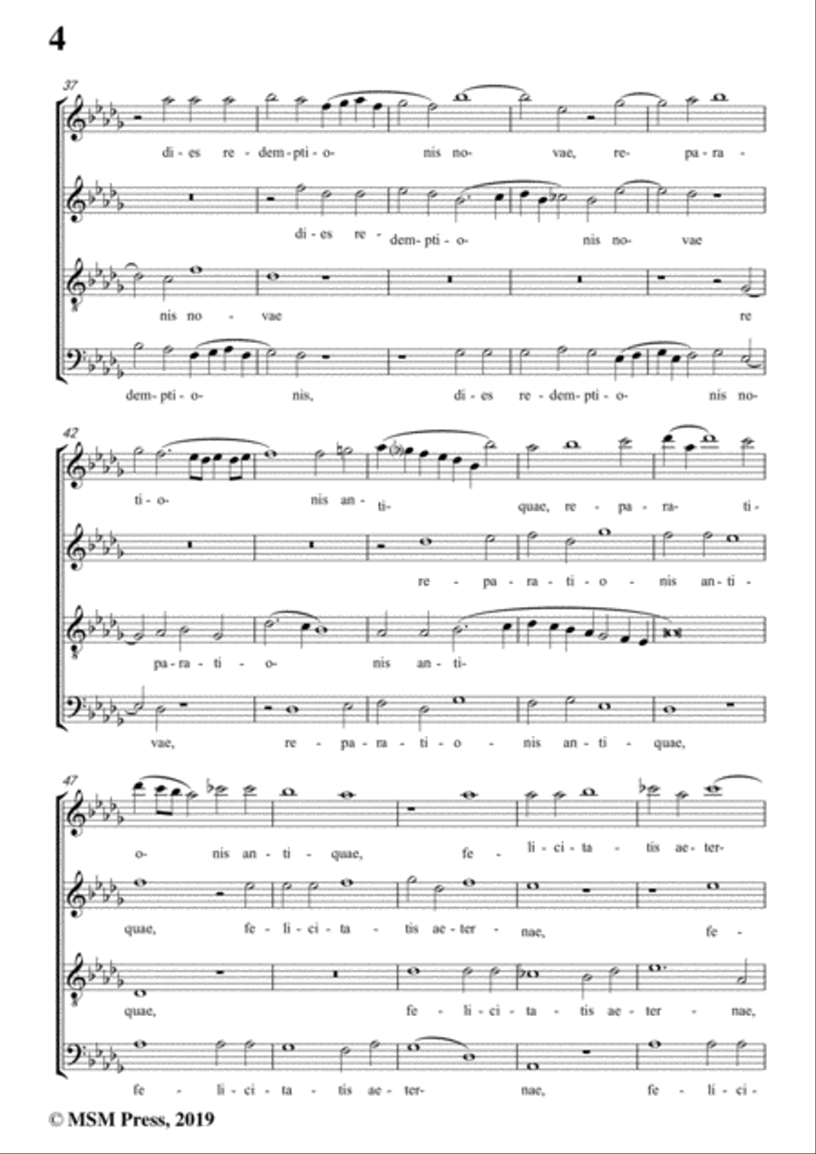Porta-Hodie nobis de coelo,in D flat Major,for A cappella A Cappella scores gallery preview page 6