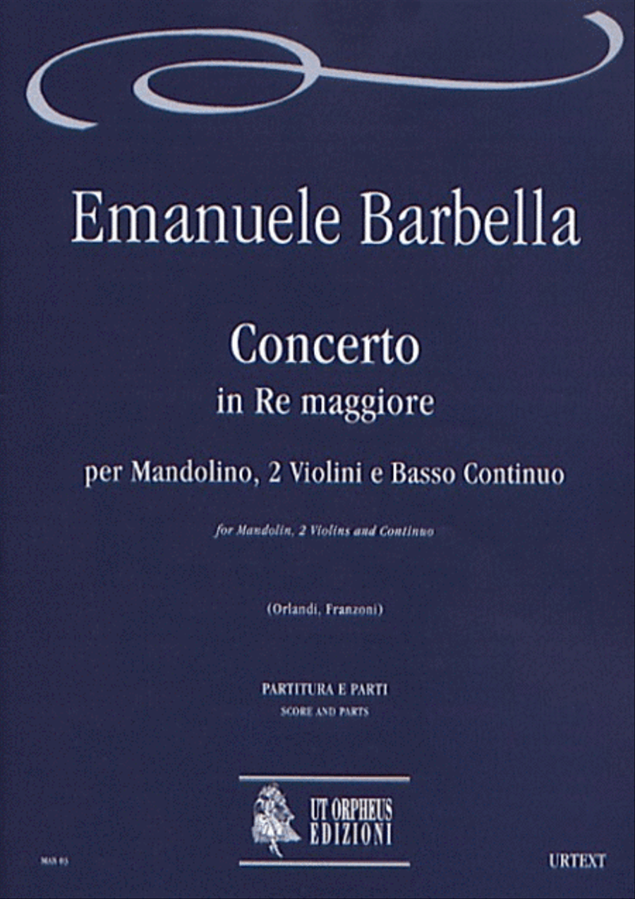 Concerto in D Major for Mandolin, Strings and Continuo Orchestra scores gallery preview page 1