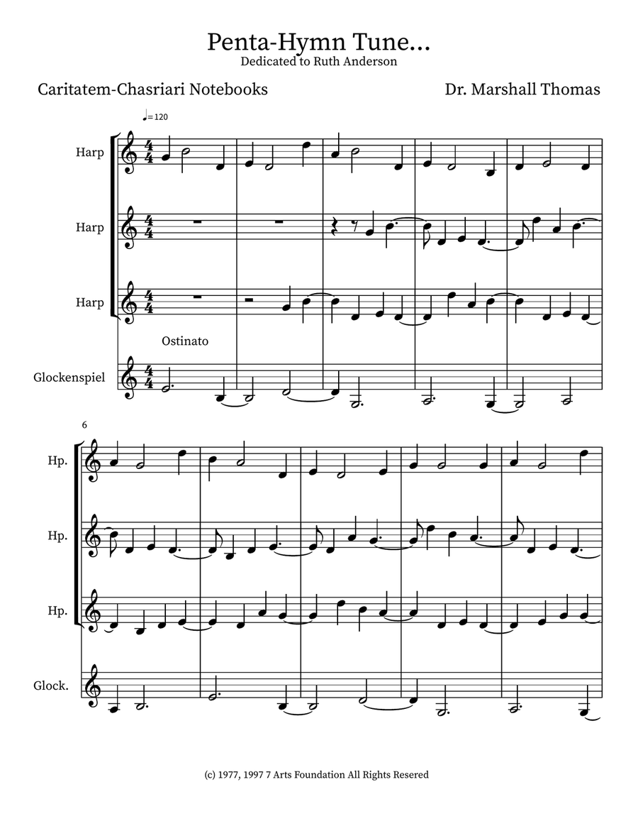 Penta-Hymn Tune... Penta-Hymn Tune... Small Ensemble scores gallery preview page 1