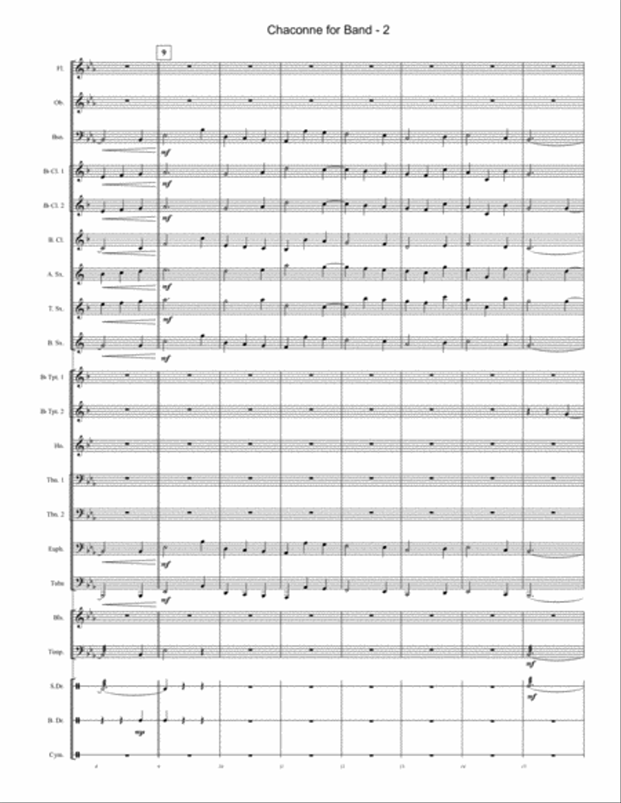 Chaconne for Band Chaconne for Band Concert Band scores gallery preview page 3