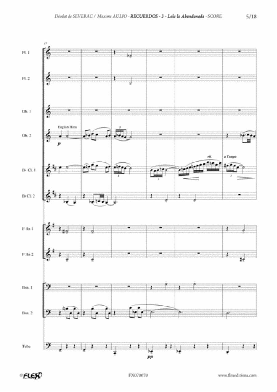 Lola la Abandonada English Horn scores gallery preview page 5