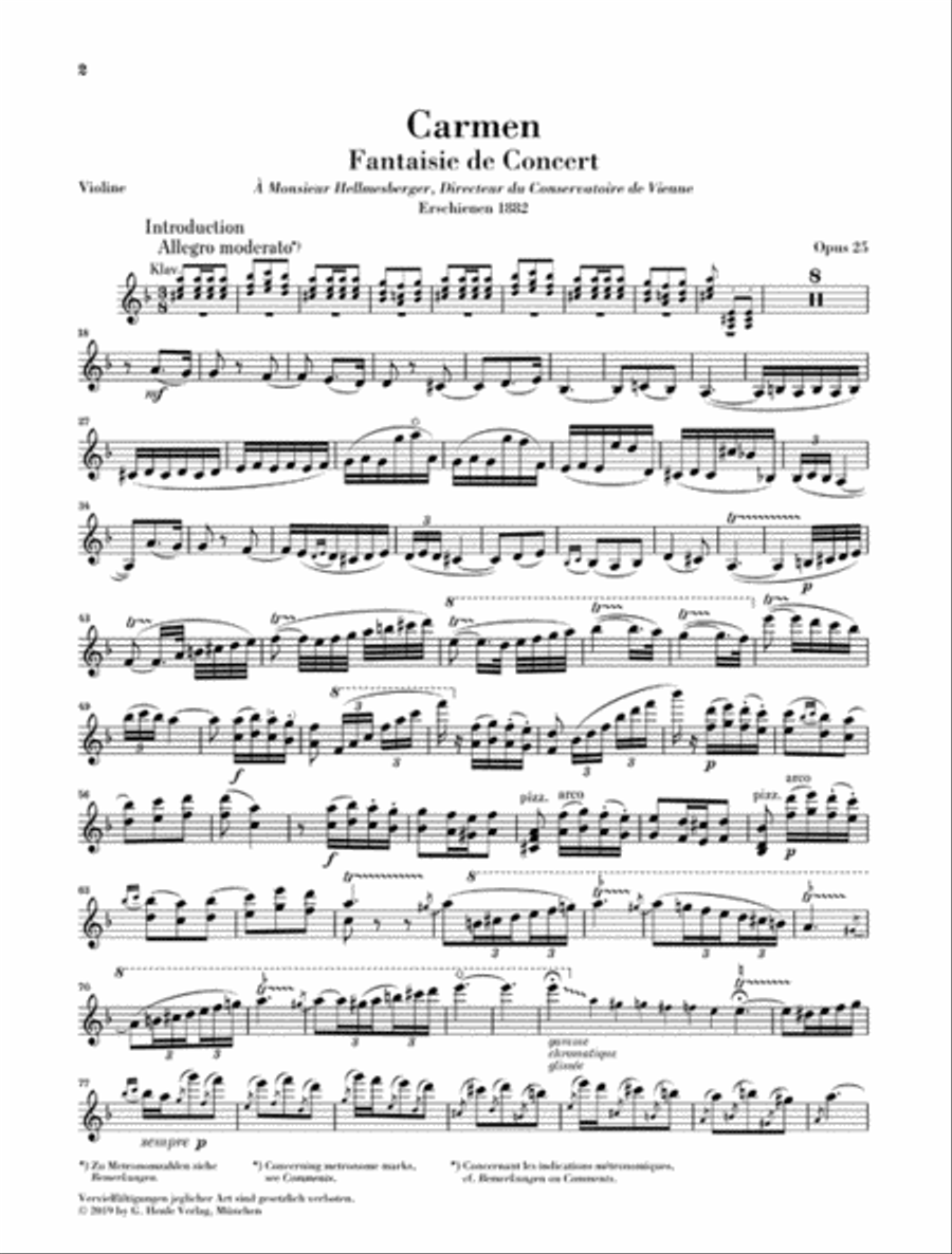 Carmen Fantasy, Op. 25 Violin Solo scores gallery preview page 4