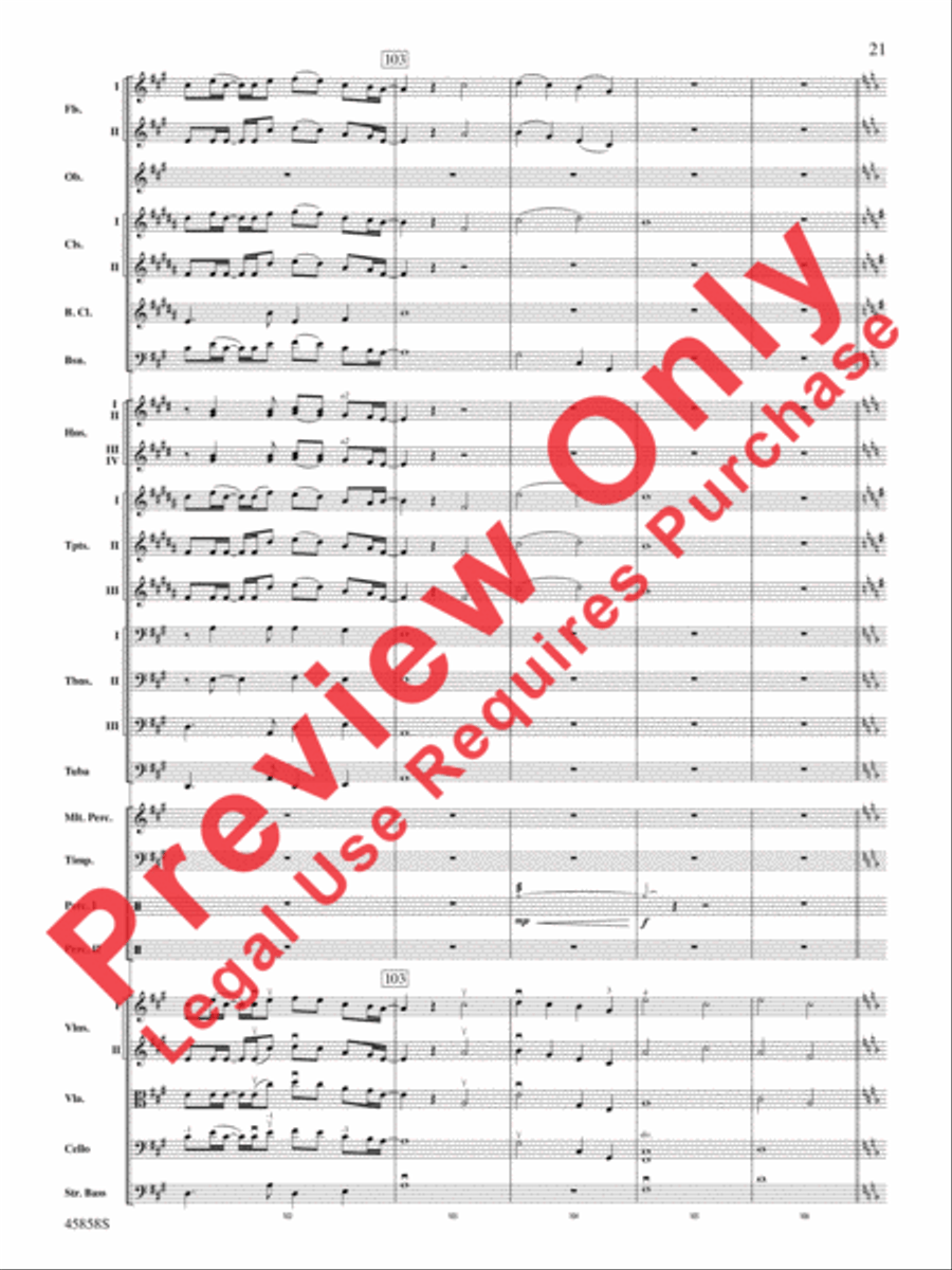 Hamilton, Suite from the Broadway Musical Full Orchestra scores gallery preview page 20