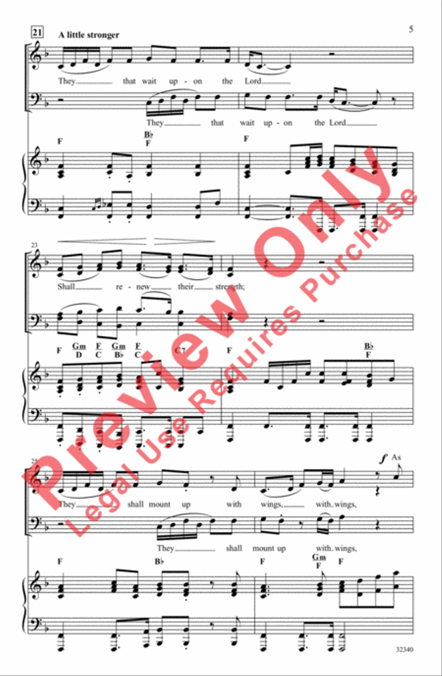 They That Wait Upon the Lord 4-Part scores gallery preview page 5