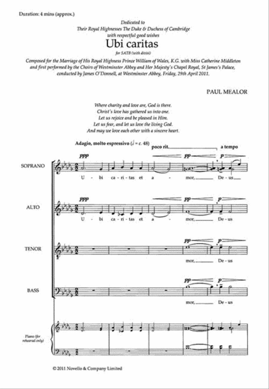 Ubi Caritas Divisi scores gallery preview page 2