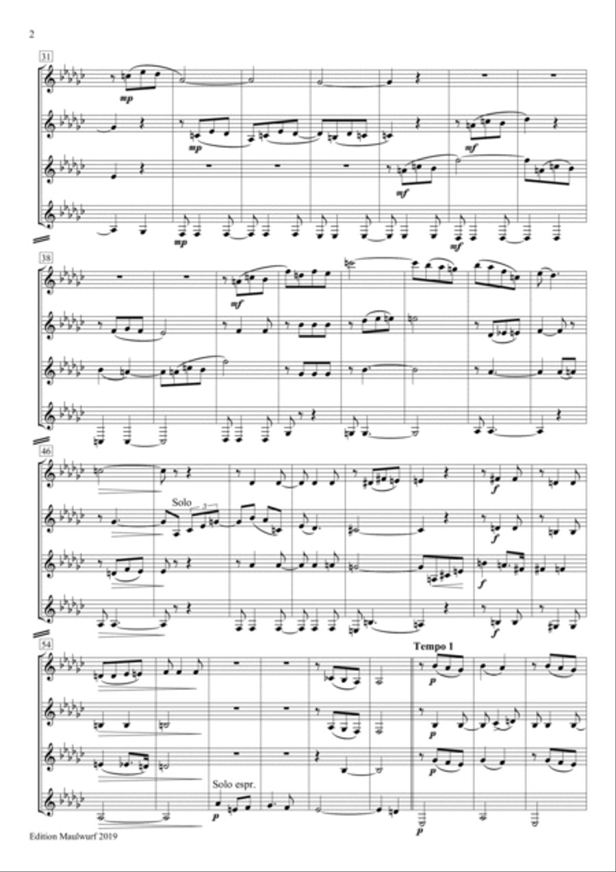 Romanza Romanza Brass Quartet scores gallery preview page 2