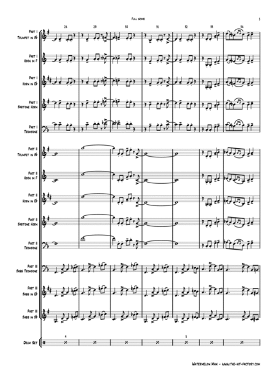 Watermelon Man Horn scores gallery preview page 5