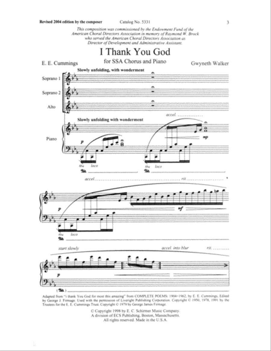 I Thank You God (SSA) SSA scores gallery preview page 5