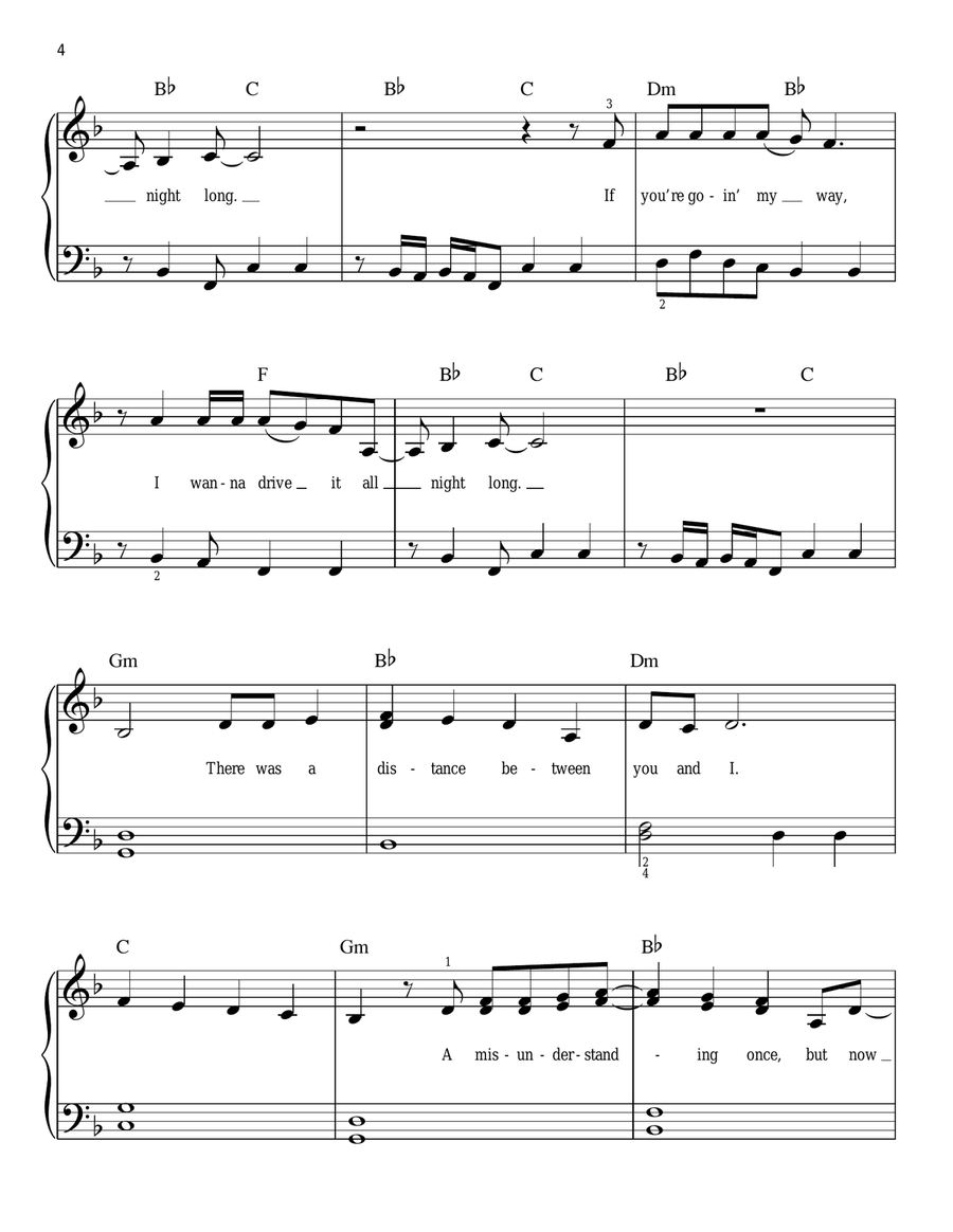 Life Is A Highway (from Cars) Easy Piano scores gallery preview page 4