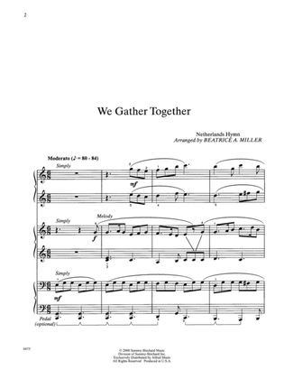 Book cover for We Gather Together - Piano Trio (1 Piano, 6 Hands)