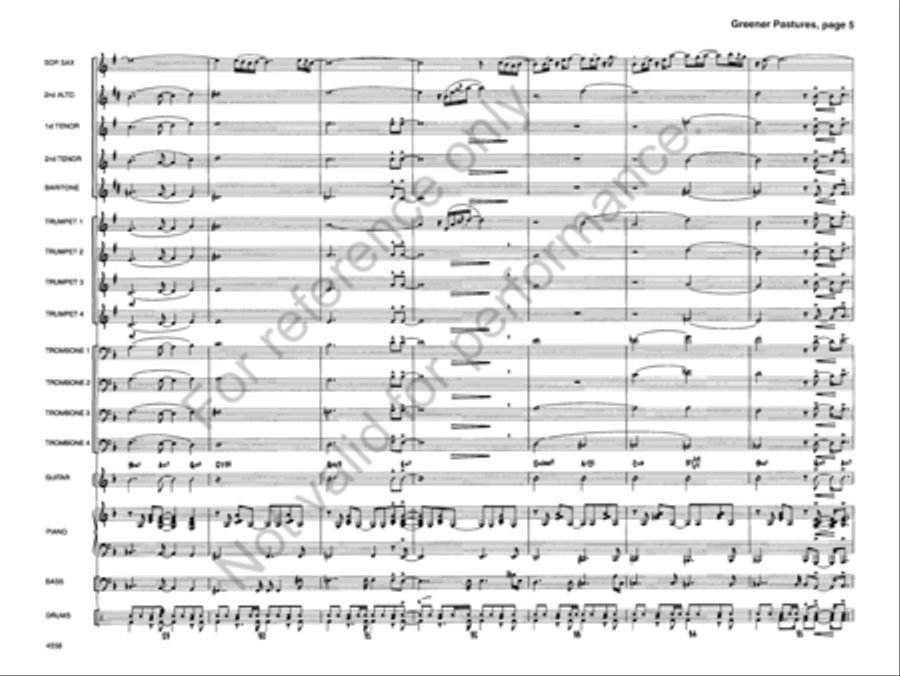 Greener Pastures Greener Pastures Jazz Ensemble scores gallery preview page 6