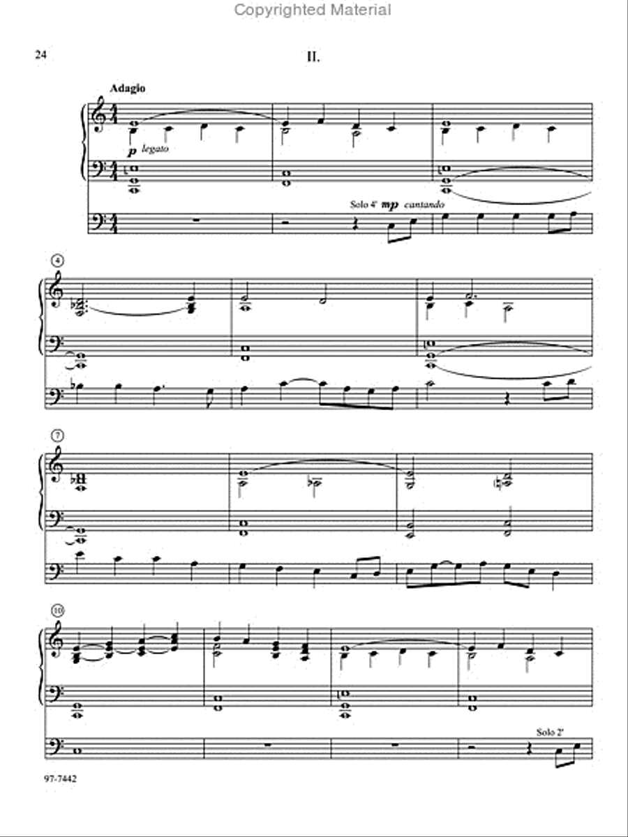 Variations on American Hymn Tunes for Keyboard Organ scores gallery preview page 15