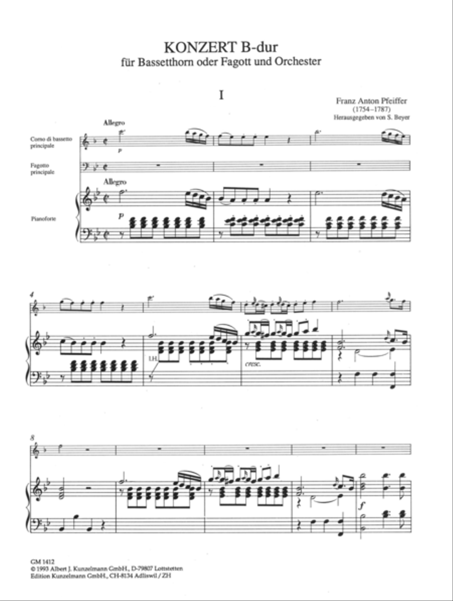 Concerto for basset horn or bassoon Bassoon Solo scores gallery preview page 2