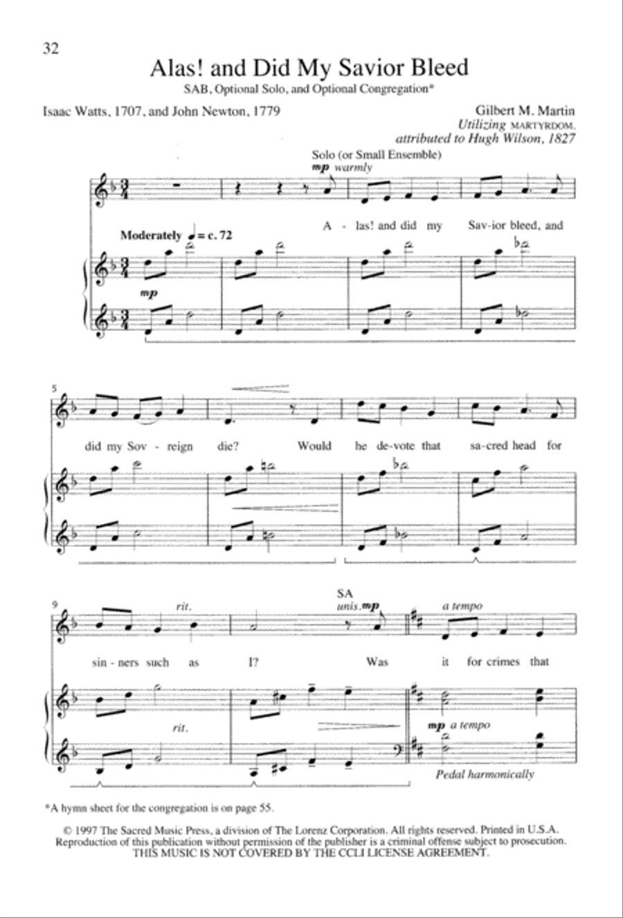 Christ the Crucified 3-Part scores gallery preview page 34