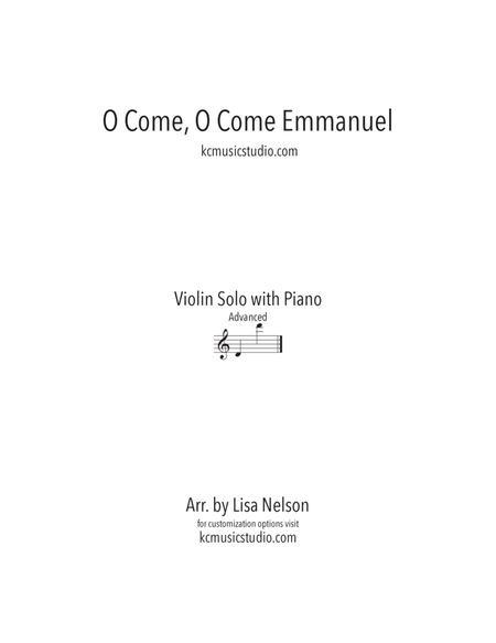 O Come, O Come Emmanuel Violin Solo with Piano Accompaniment image number null
