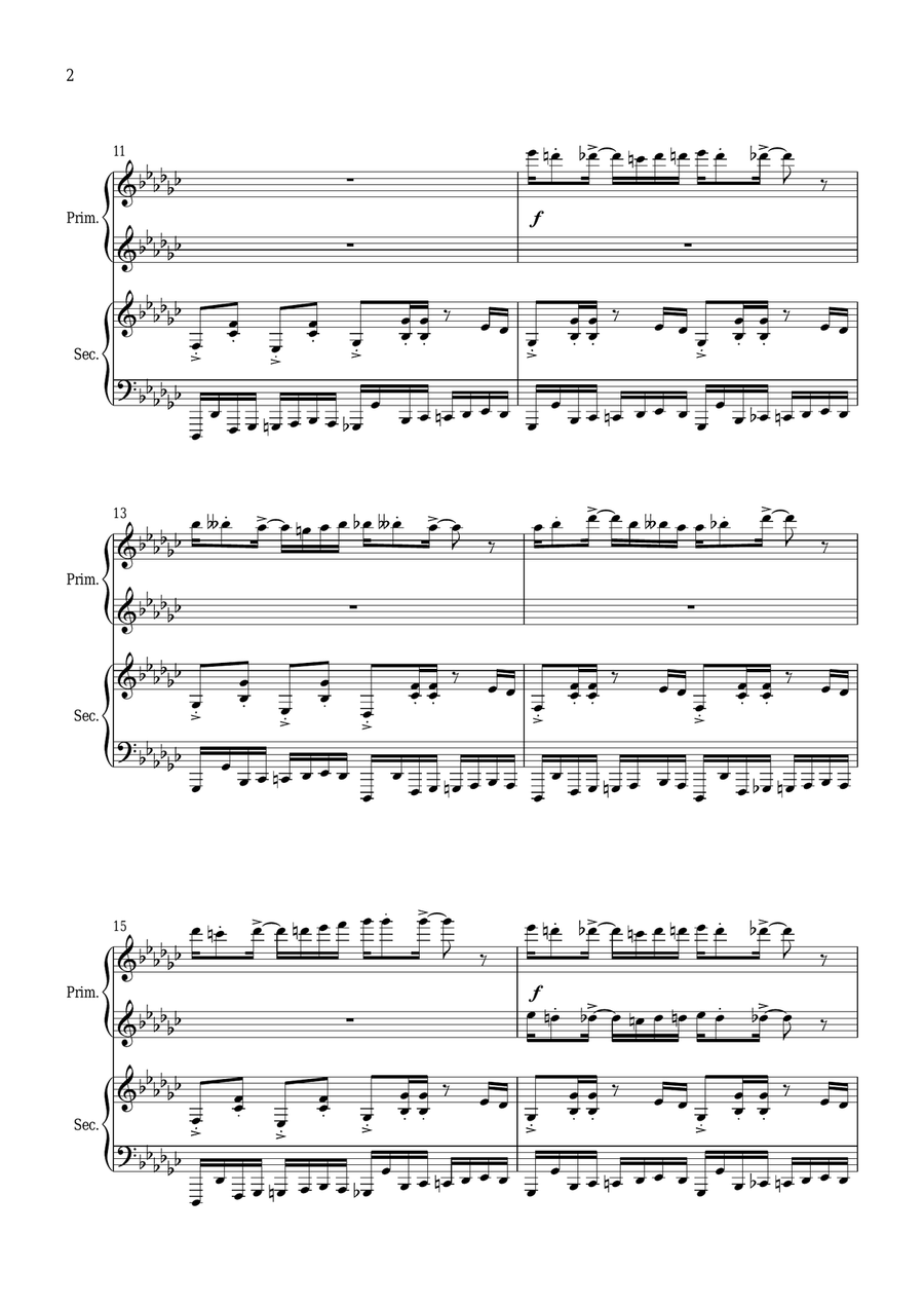 Boogie Cat 1 Piano, 4-Hands scores gallery preview page 3
