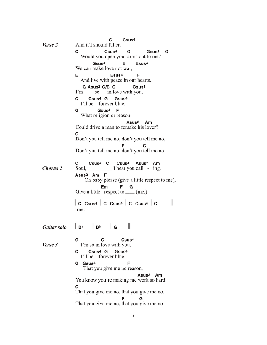 A Little Respect Guitar scores gallery preview page 2