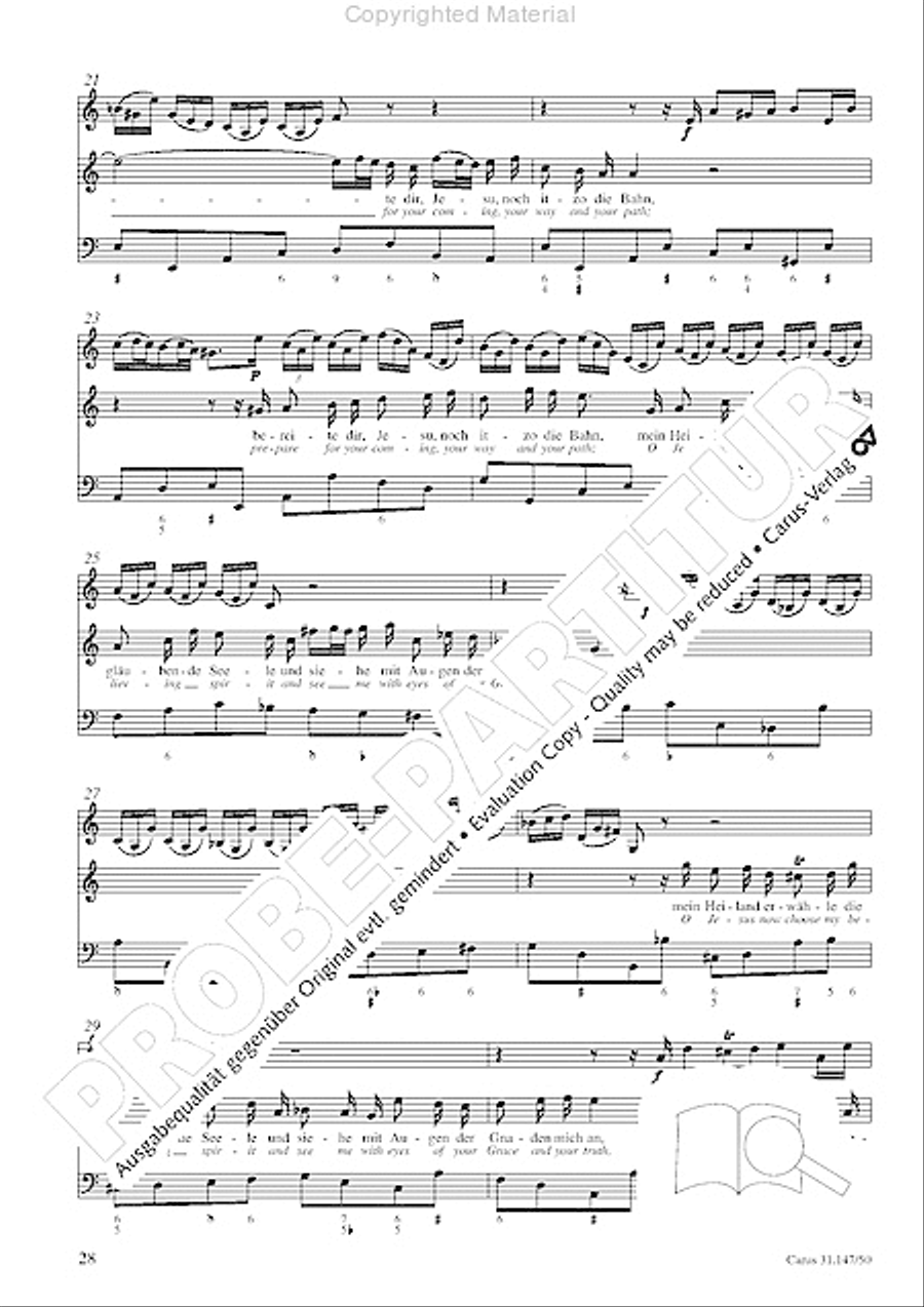 Heart and mouth and thought and action (Herz und Mund und Tat und Leben) (Herz und Mund und Tat und Leben) 4-Part scores gallery preview page 30