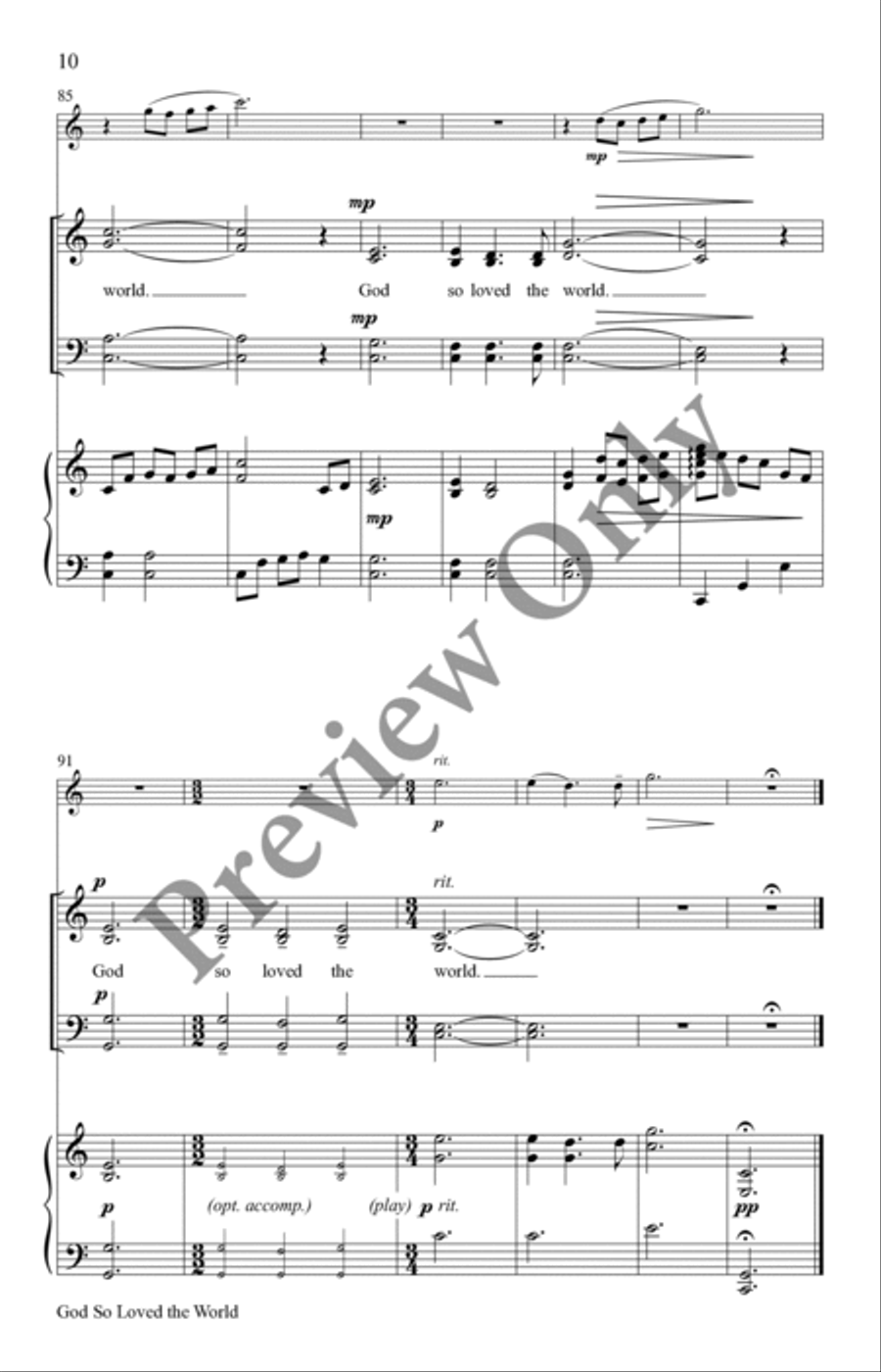 God So Loved the World God So Loved the World 4-Part scores gallery preview page 10