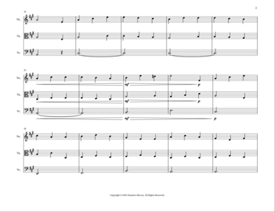 Llwyn On (The Ash Grove) Small Ensemble scores gallery preview page 2