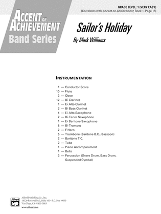 Sailor's Holiday: Score