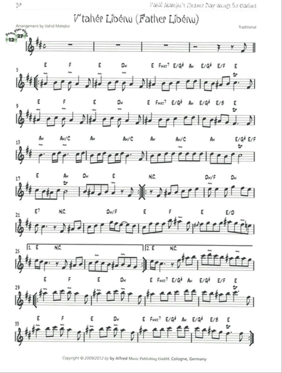 Vahid Matejko's Klezmer Play-Alongs for Clarinet B-Flat Clarinet scores gallery preview page 4