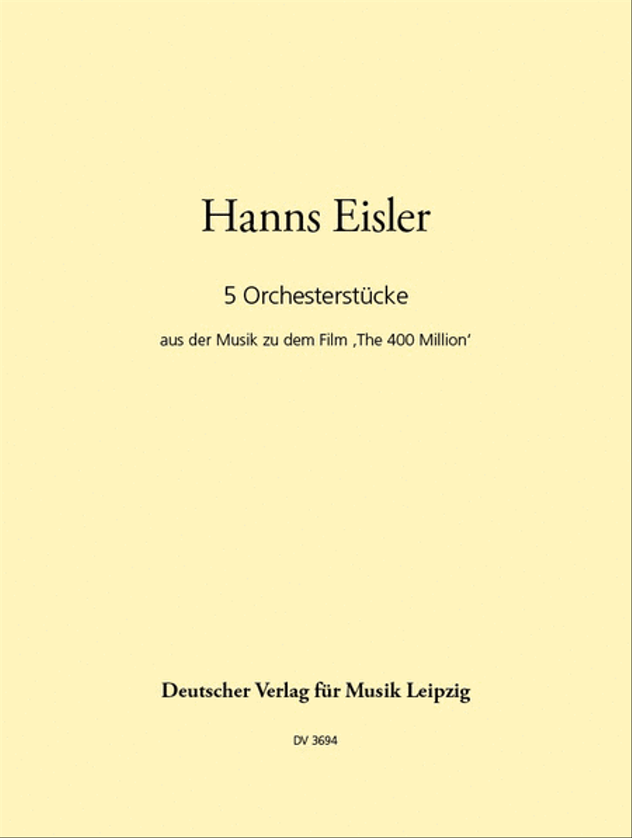 Funf Orchesterstucke