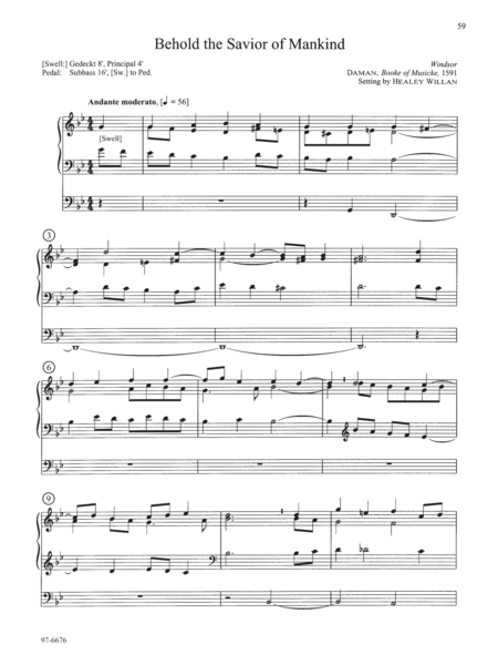 Organ Works of Healey Willan by Healey Willan Organ - Sheet Music