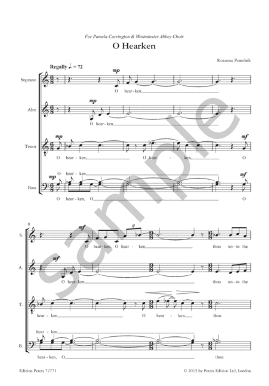 O Hearken 4-Part scores gallery preview page 2