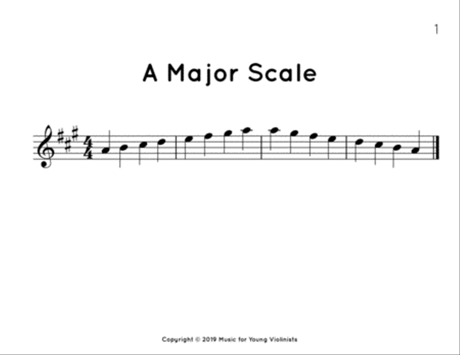 LARGE Print Music for Beginning Violin Violin Solo scores gallery preview page 5