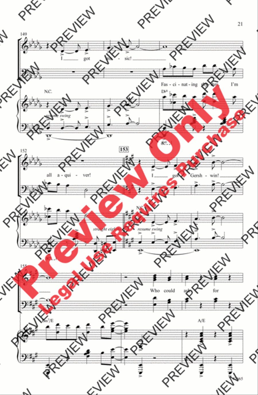 I Got Gershwin! 4-Part scores gallery preview page 21