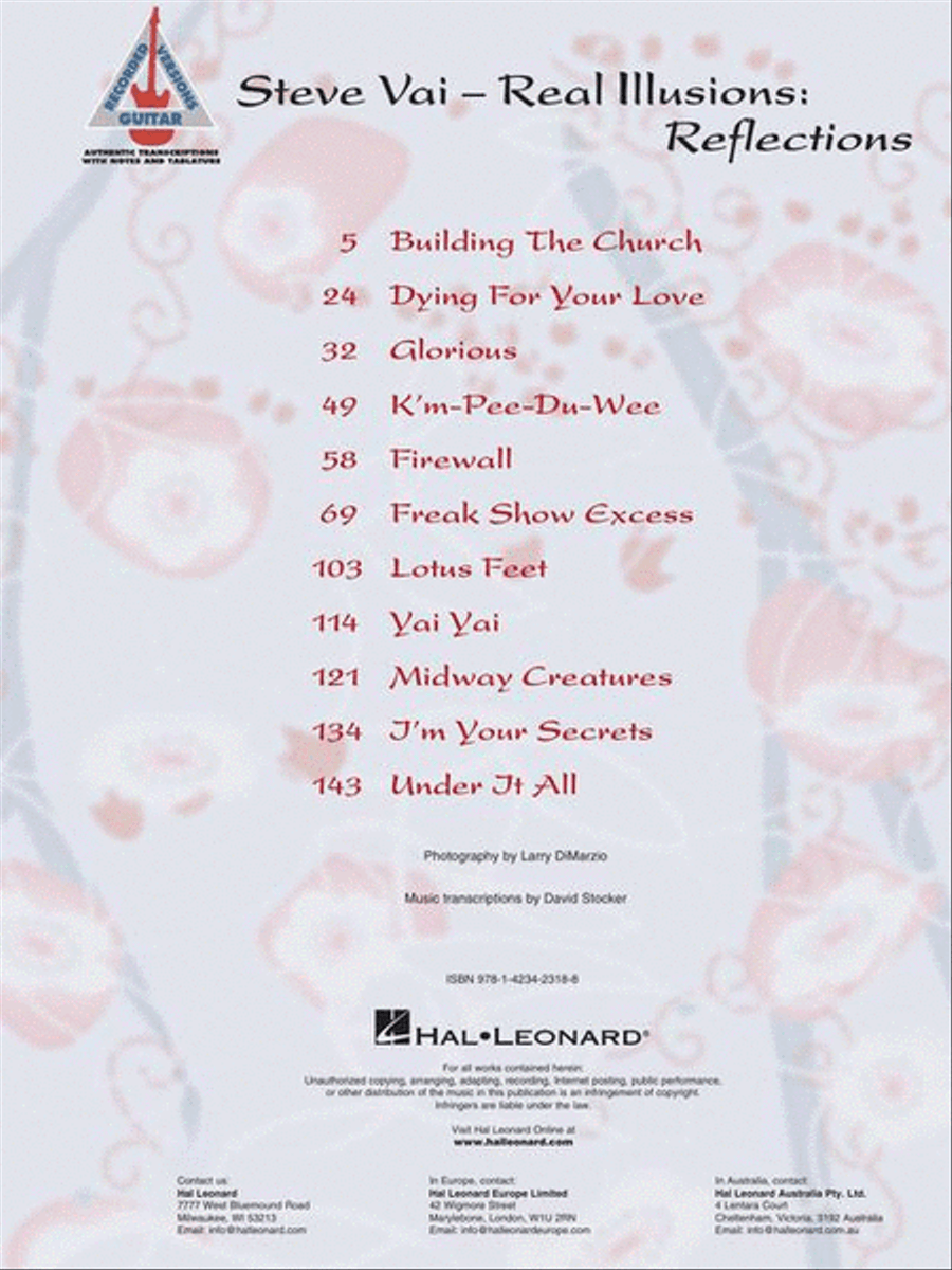 Steve Vai - Real Illusions: Reflections Electric Guitar scores gallery preview page 3