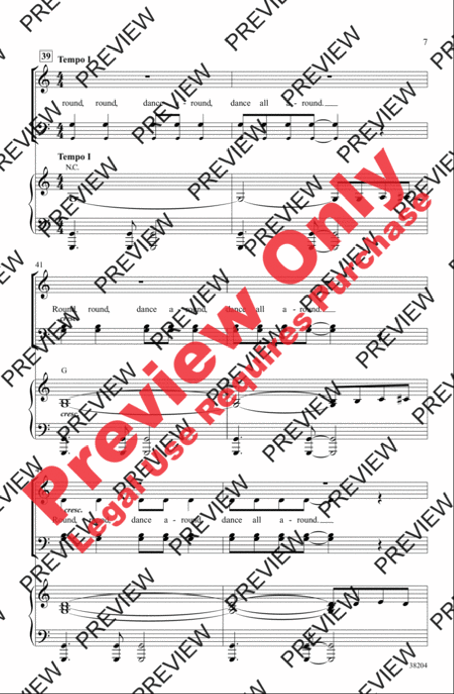 Frosty the Snowman Frosty the Snowman 4-Part scores gallery preview page 7