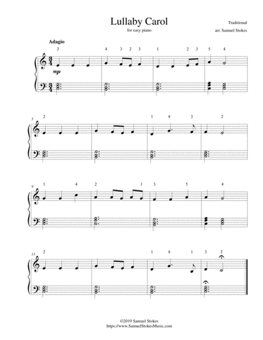 Lullaby Carol (Lullaby, Jesus) - for easy piano image number null