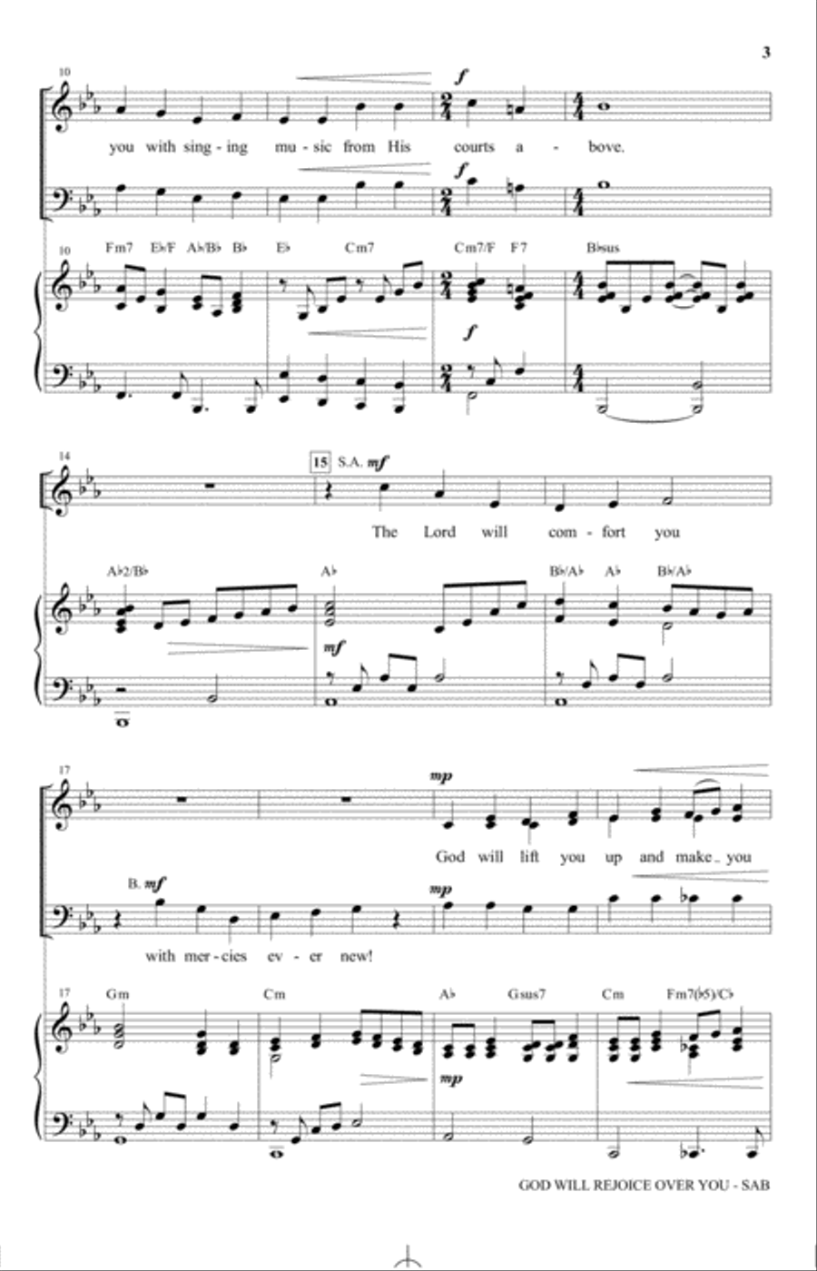 God Will Rejoice Over You 3-Part scores gallery preview page 2
