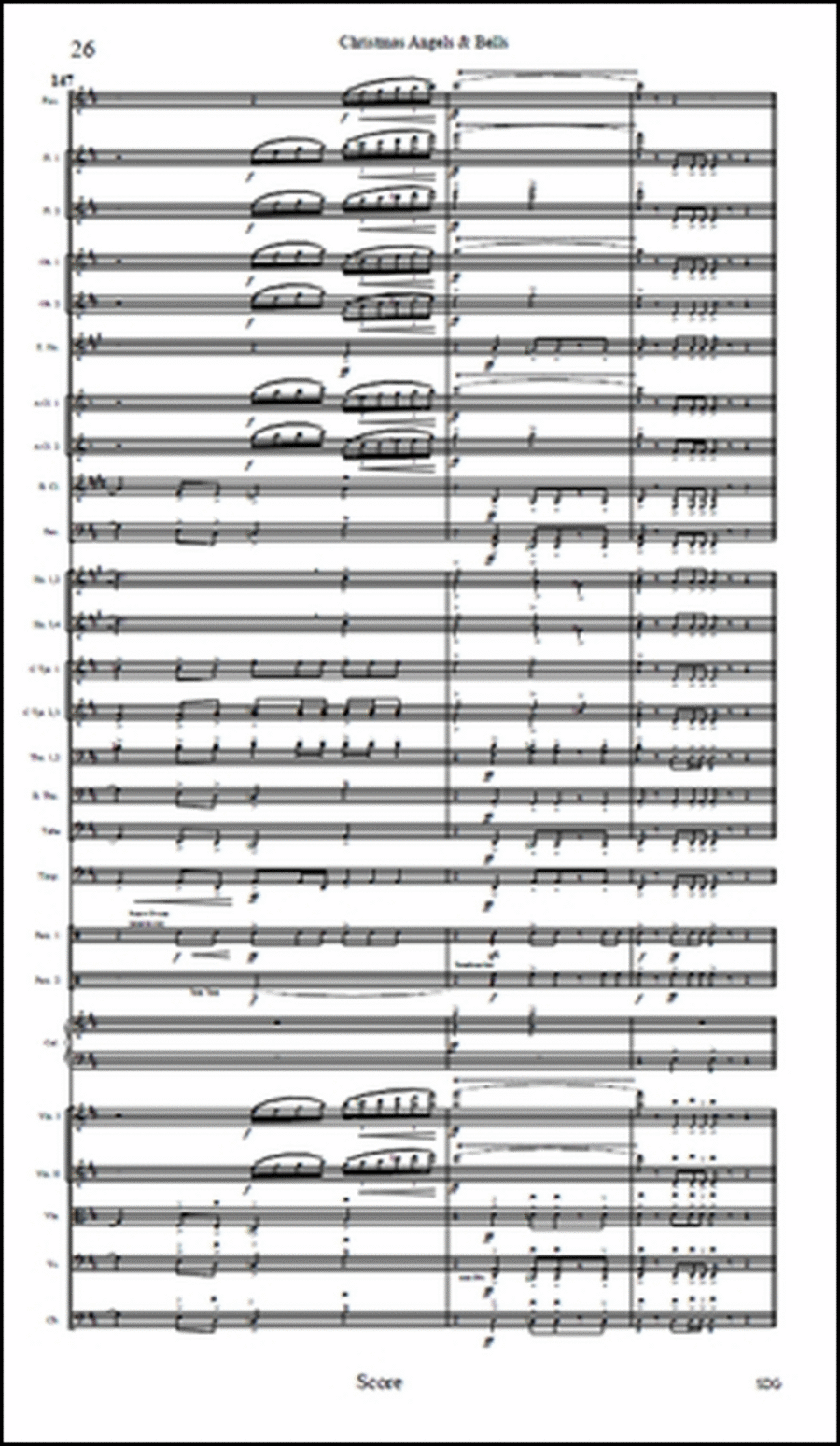 Christmas Angels & Bells Full Orchestra scores gallery preview page 1