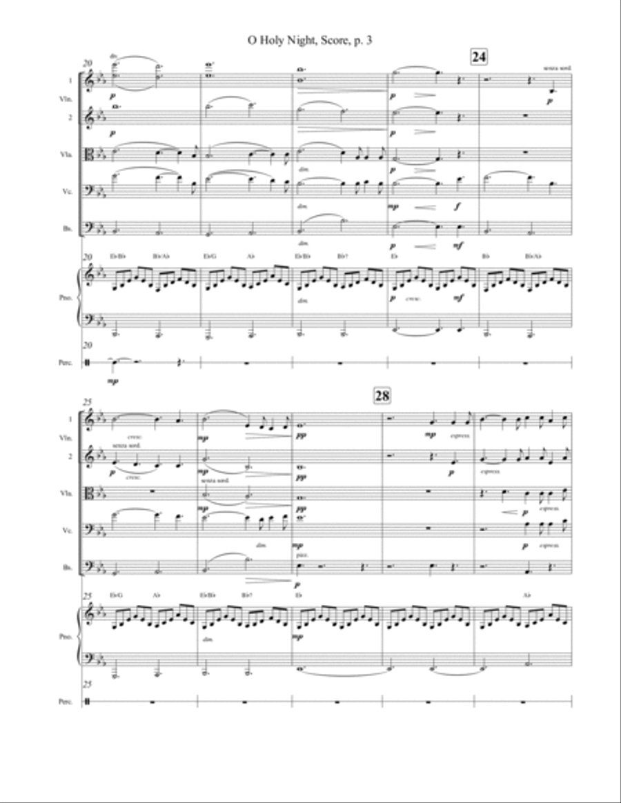 O Holy Night String Orchestra scores gallery preview page 3